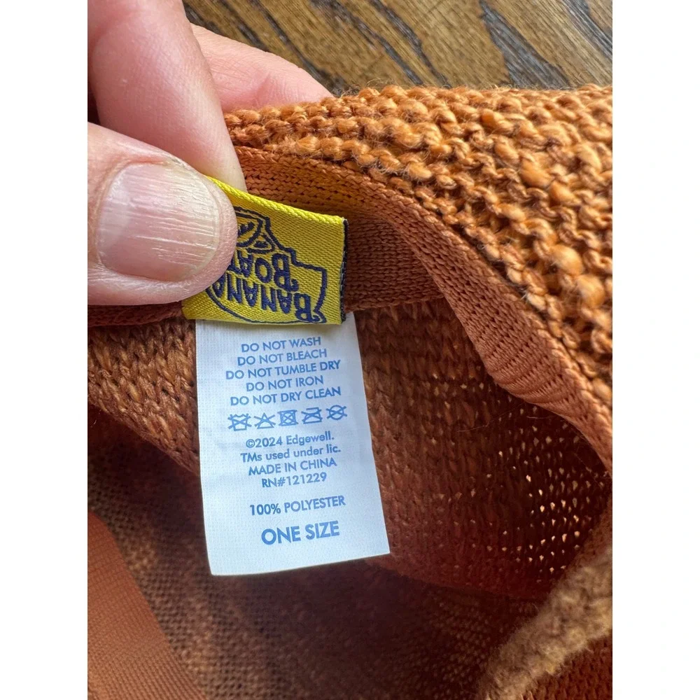 Banana Boat Womens Terracotta Orange Brown Wide Brim Sun Hat One Size Packable!